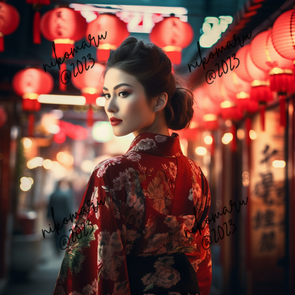 Edo Japan Woman Digital Art Desktop Wallpaper Background Image-image