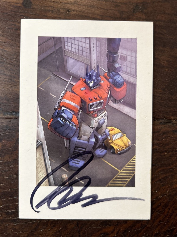 Transformers 2003 SDCC Print Signed by Pat Lee DW Hasbro Fleer Optimus Prime ￼