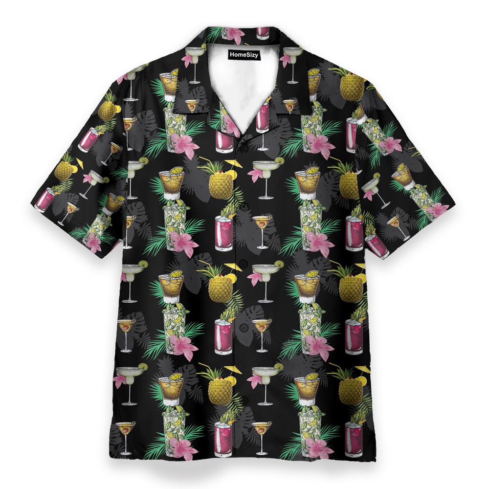 Margarita Summer Mens Buttons Up Shirts   Hawaiian Shirt