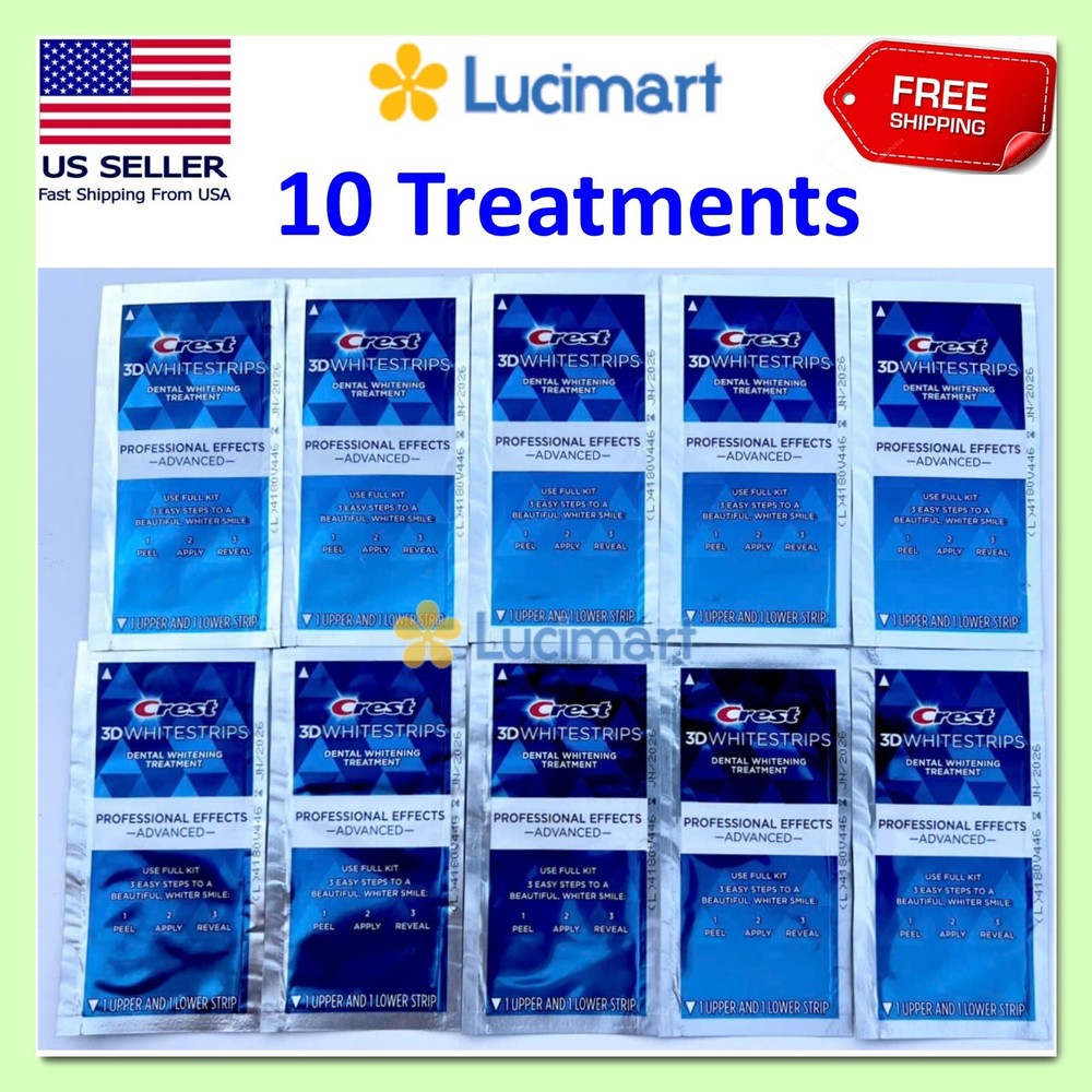 Crest 3D Whitestrips Professional Effects 10 Treatments Exp 2026 No Box