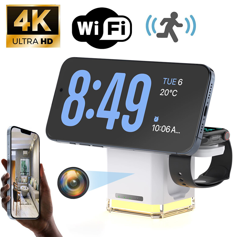 64GB Wifi 4K Wireless P2P Home Security Camera Video Recorder Motion Detection