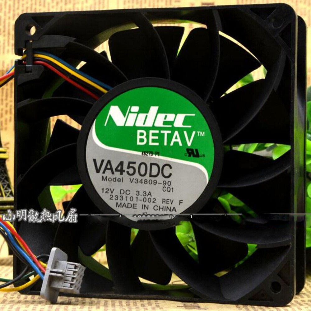 Nidec V34809-90 12cm 12038 12V 3.3A Chassis Cooling Industrial Fan High Power