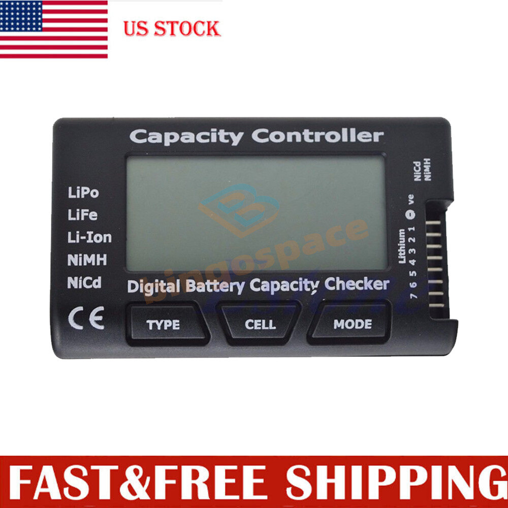 Digital Battery Capacity Checker RC Cell Meter 7 Cellmeter LiPo Li-ion NiMH USA