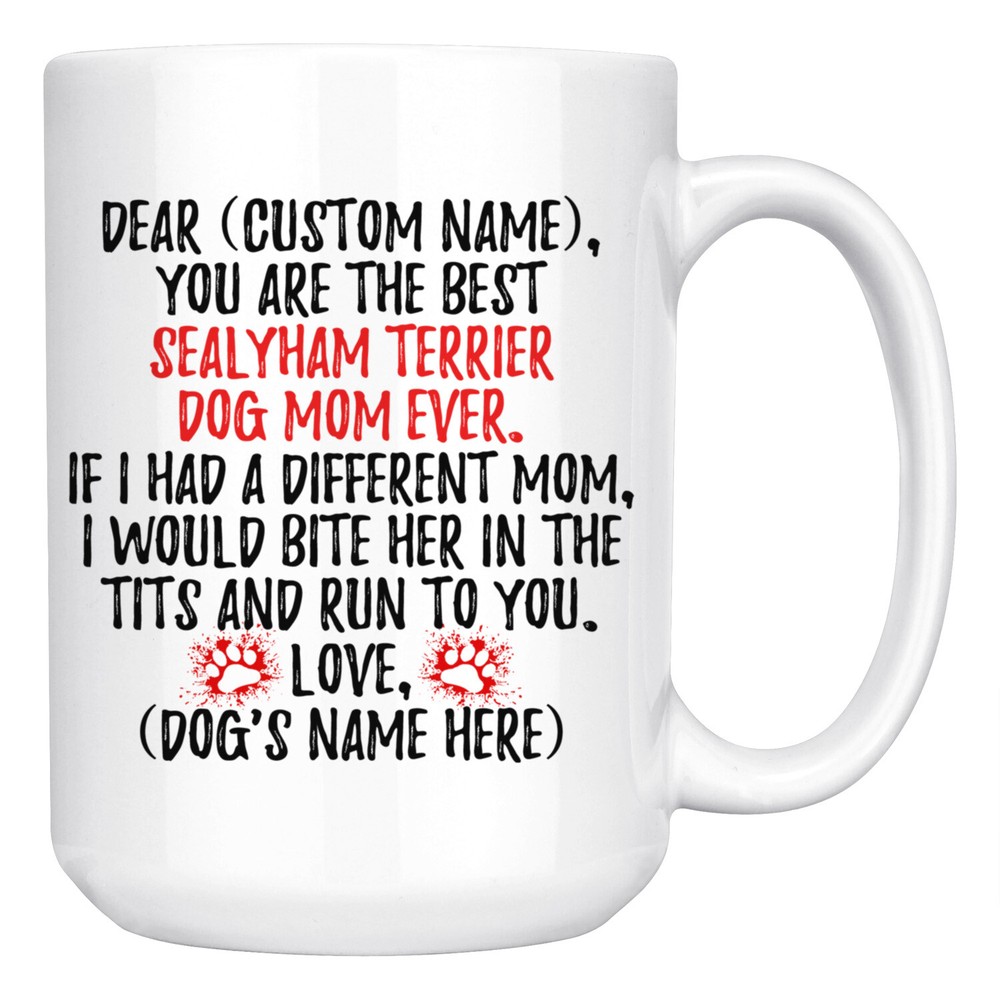 Personalized Sealyham Terrier Mom Coffee Mug, Cowley Terrier Owner Women Gifts