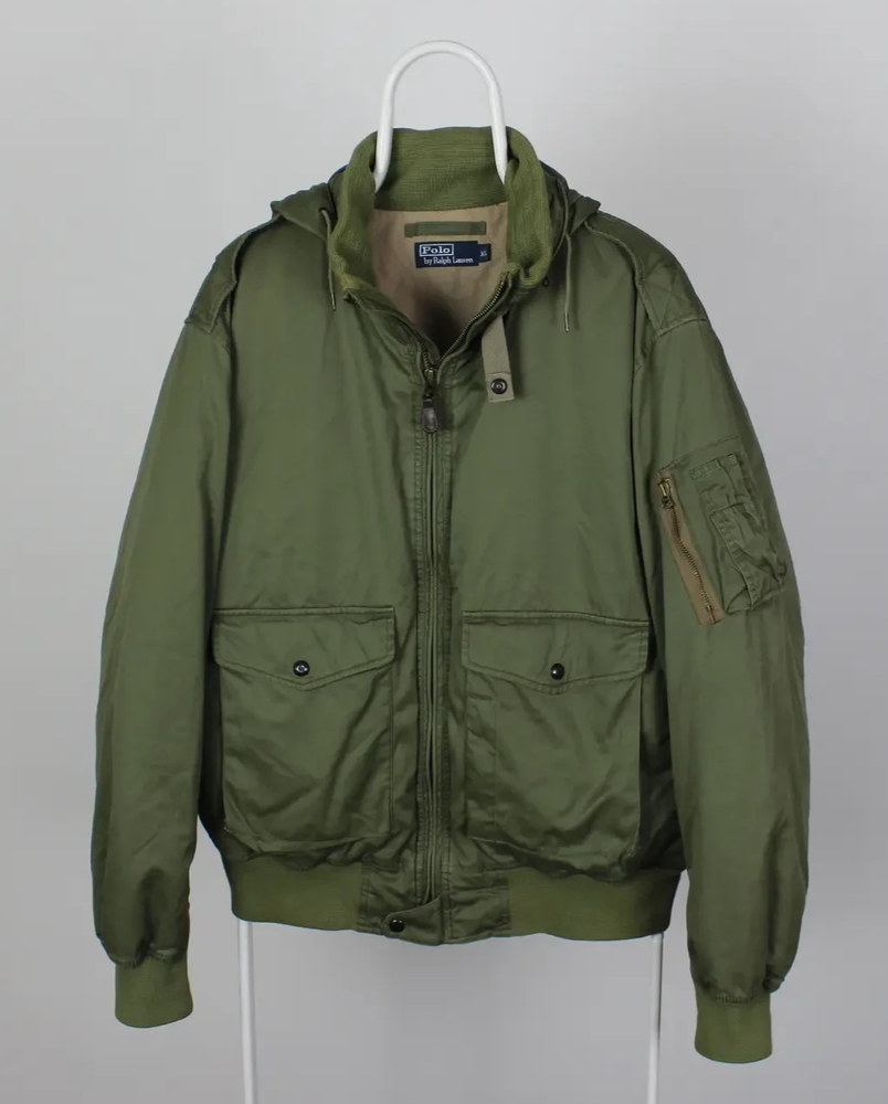Ralph Lauren Aviation Military Bomber Puffer Down Jacket in L XL