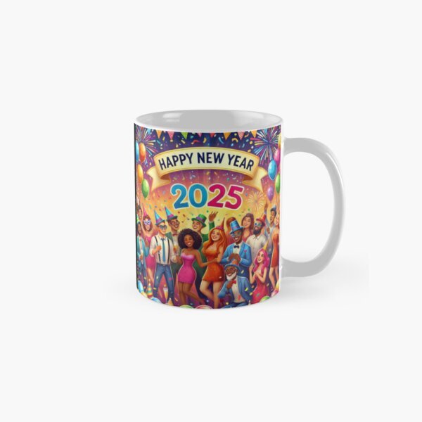 Happy New Year 2025 Classic Mug - Perfect Gift for Family