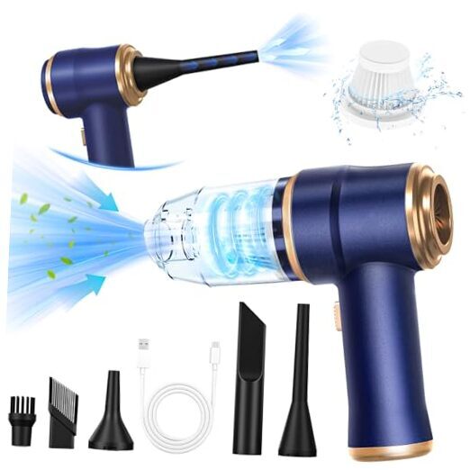 Mini Car Vacuum Portable Cordless Handheld Vacuum, Vacuum Cleaner and Air Blue