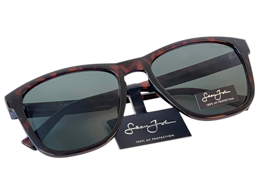 Men's Sean John Havana Sunglasses Brown Frame Dark Tint Lenses