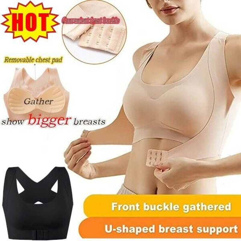 2 In 1 Bra Posture Corrector Support Fitness Bralette Front Closure Bras Vest