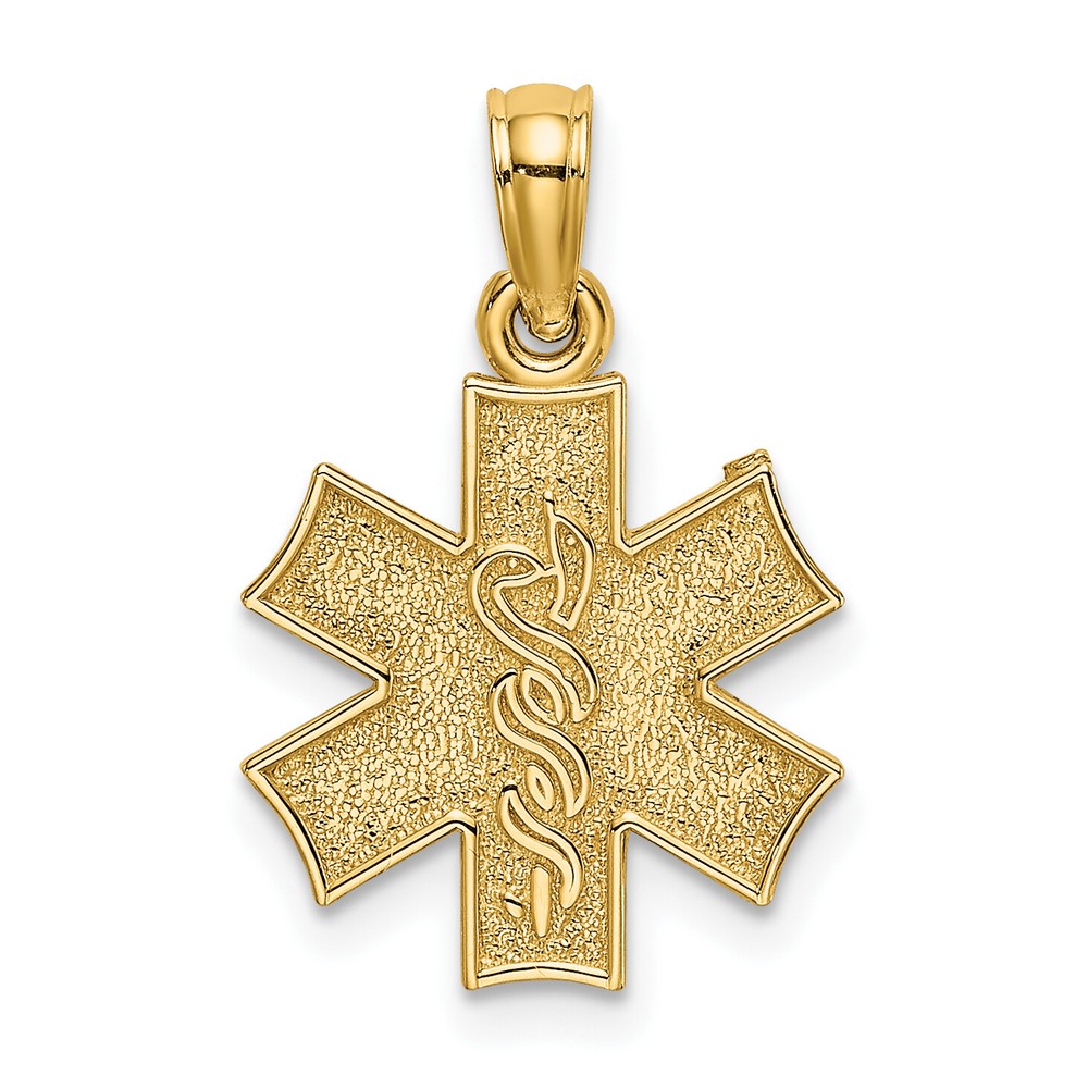 Avariah 14K Yellow Gold Medical Symbol Charm 12.75mm for Stylish Awareness