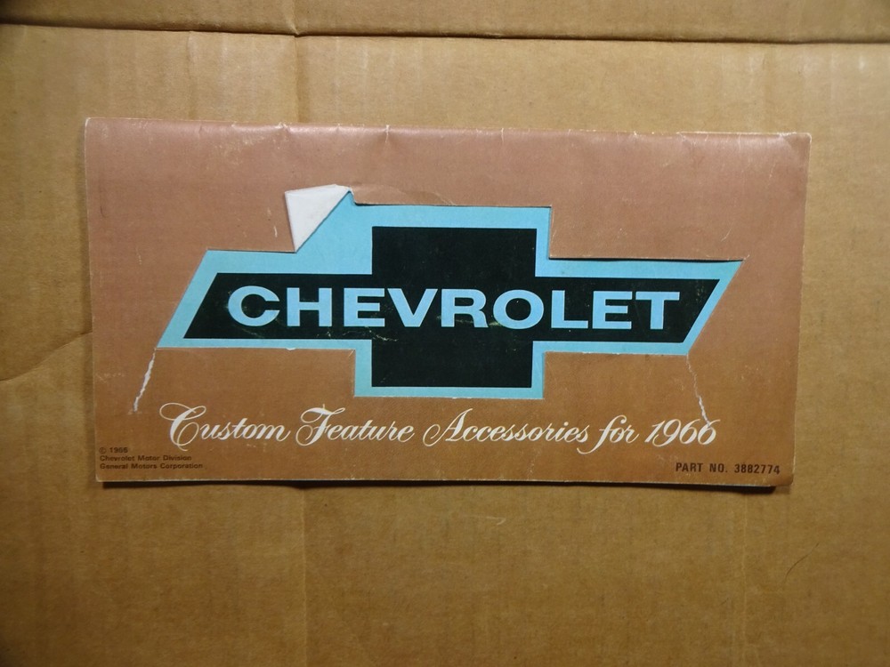 1966 Chevrolet Accessories Brochure Original Vintage Booklet Chevelle Corvette