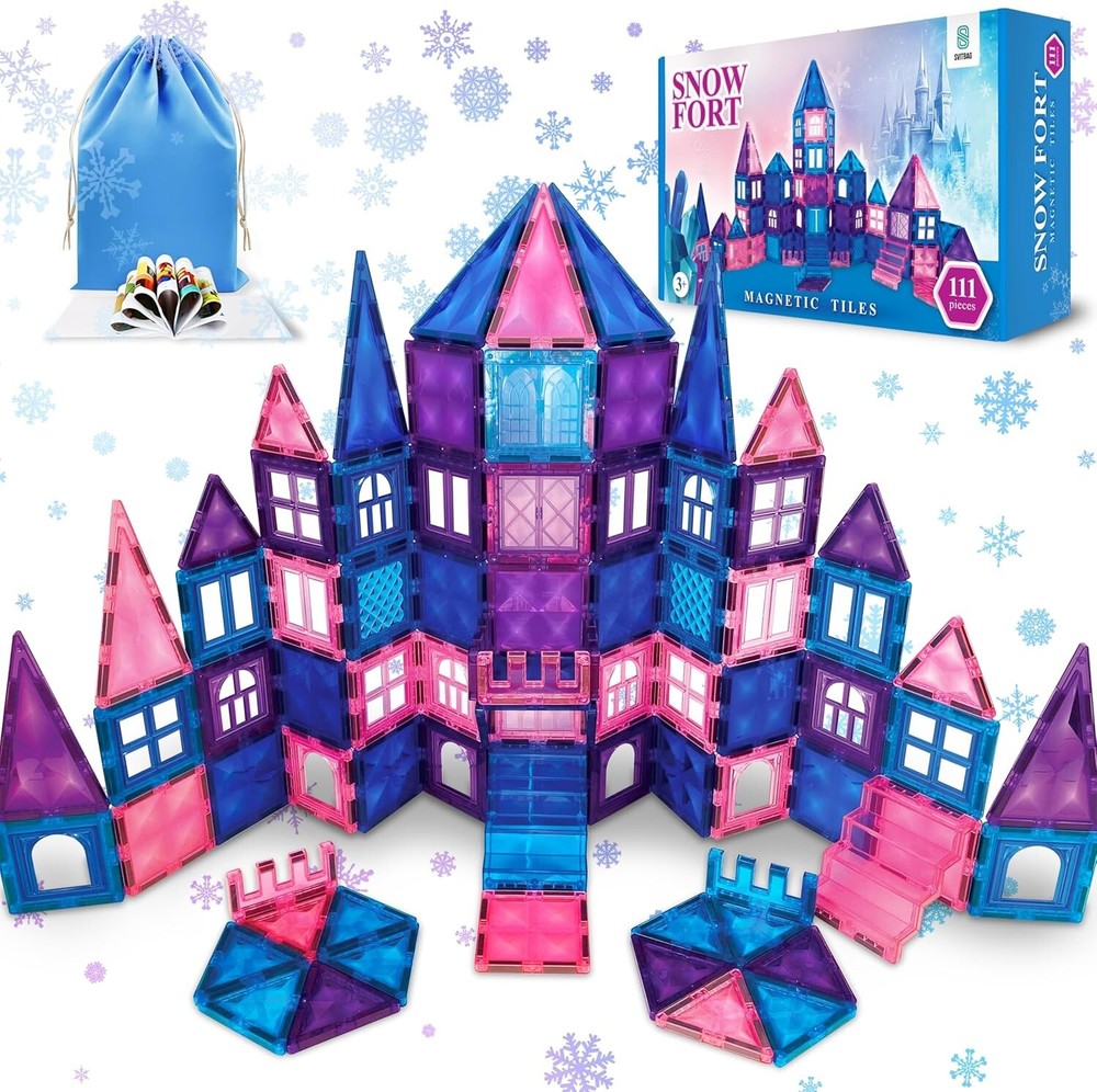 Imaginative 3D Frozen Castle Magnetic Blocks - Perfect Gift for 3-8 Year Olds