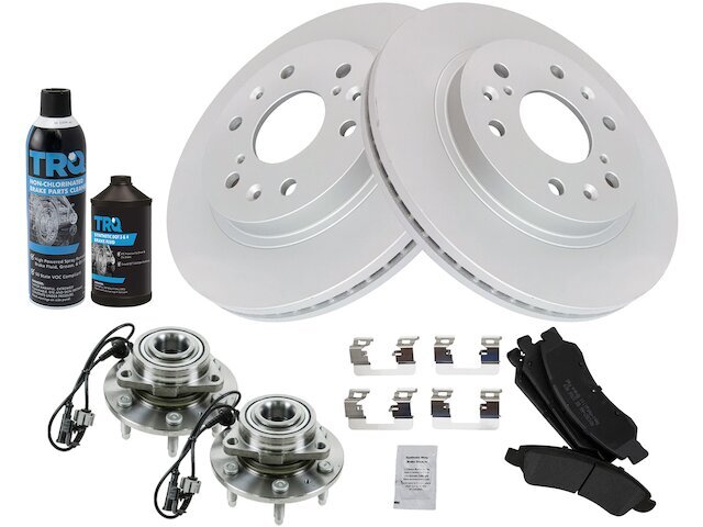 Front Brake Pad and Rotor and Wheel Hub Kit fits Chevy Tahoe 2008-2014 33TKDX