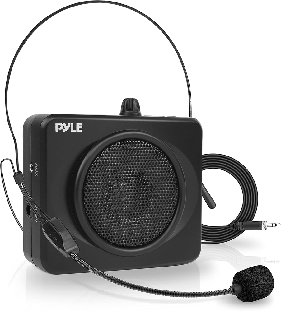 Portable Waist-Band PA Speaker System - Compact Voice Amplifier and Headset Mic