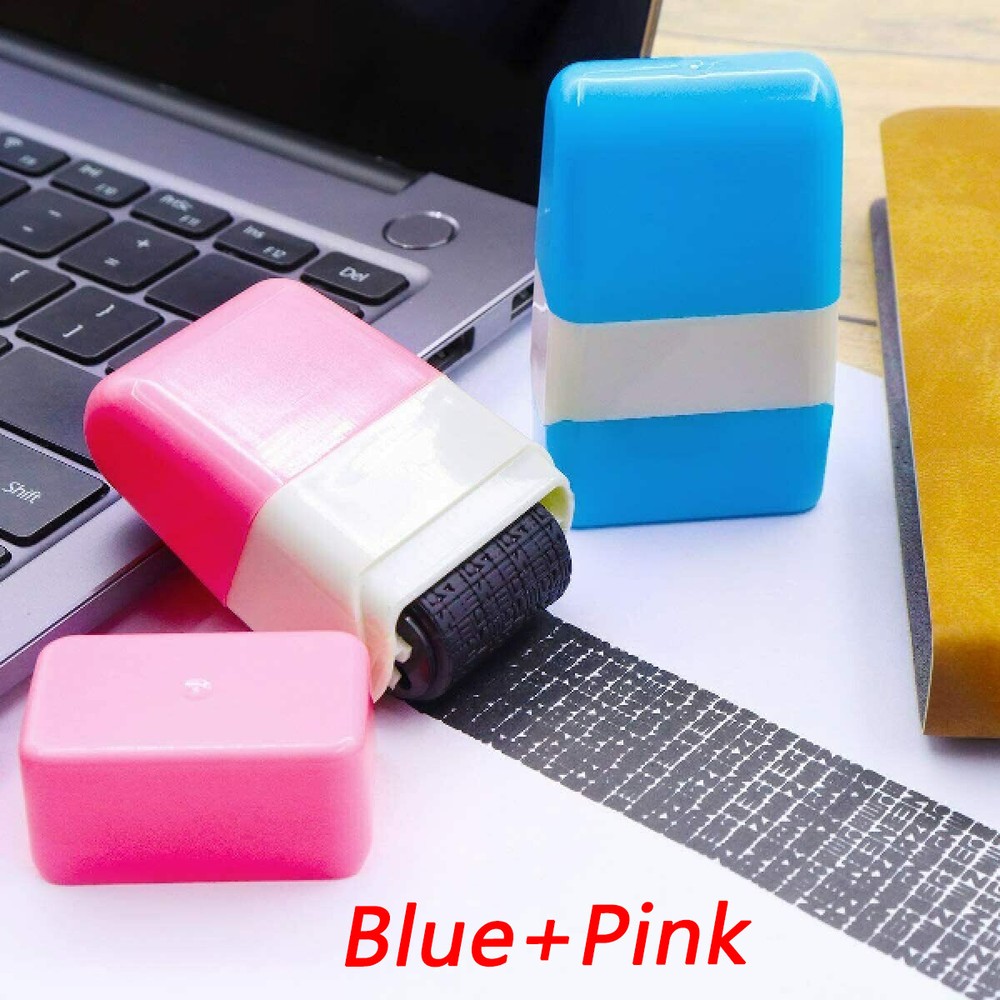 Pack 2 Identity Theft Protection Roller Stamp Guard ID Privacy Confidential Data