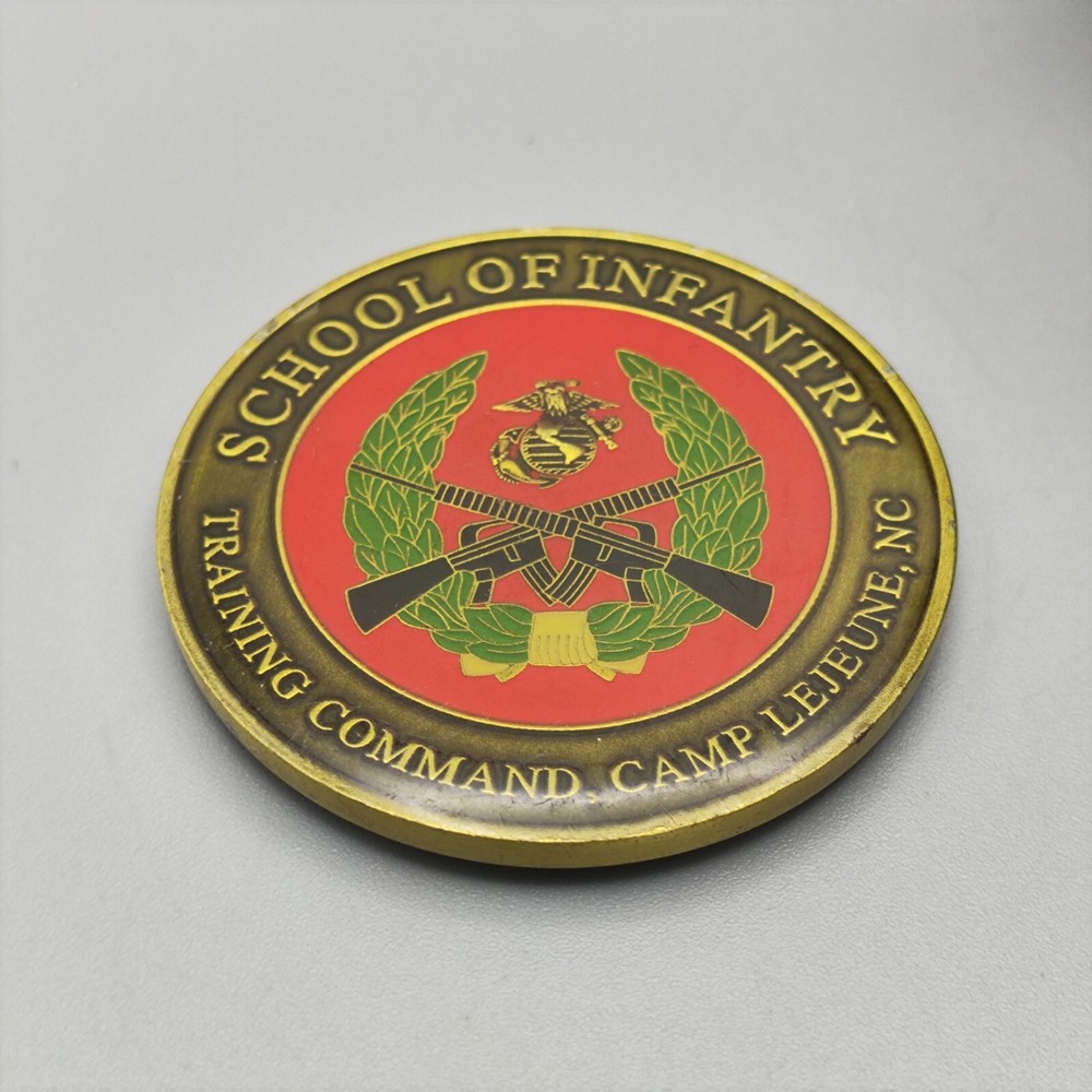 US Marine Corps School of Infantry Training Command Camp Lejeune Challenge Coin