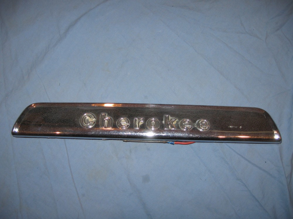 Jeep Cherokee Rear Gate Emblem Trim Panel Light FSJ 1975-1981