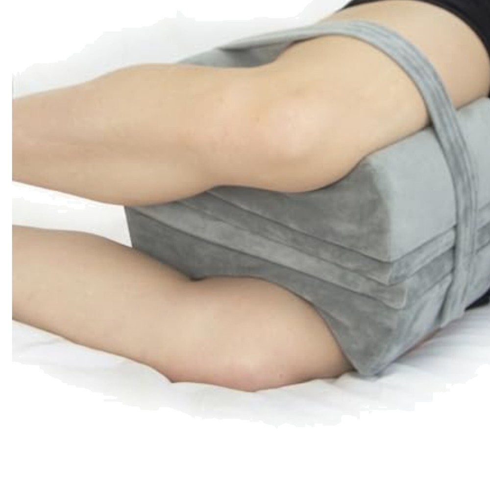 Premium Adjustable Knee Pillow with Plush Cover - Perfect for Side Sleep Comfort