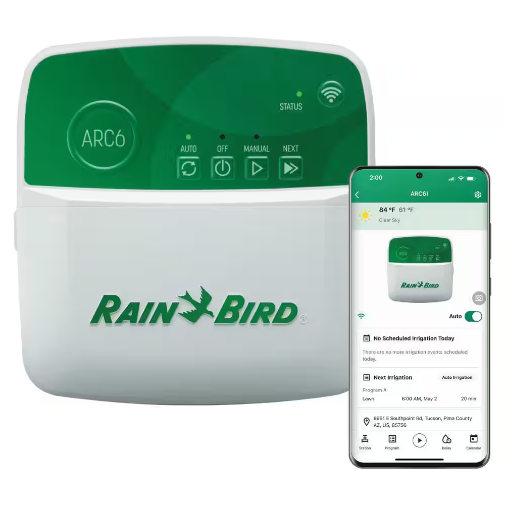 ARC6 Smart 6-Zone Indoor Irrigation Controller with App Control