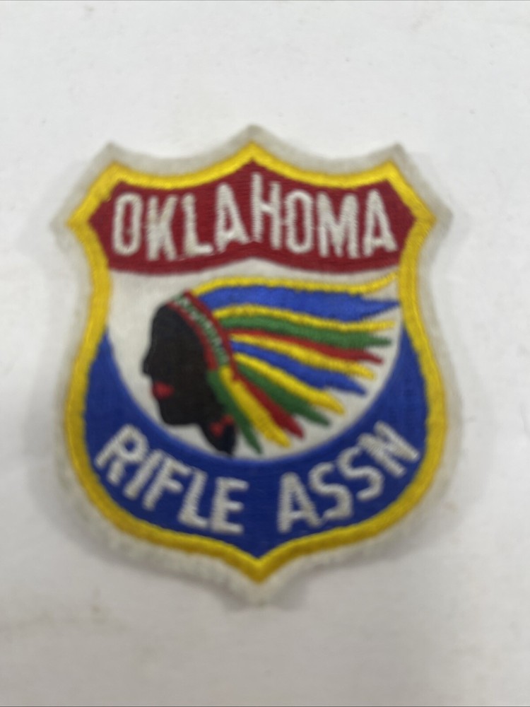 Vintage NRA Oklahoma Rifle Association Native American Jacket Patch