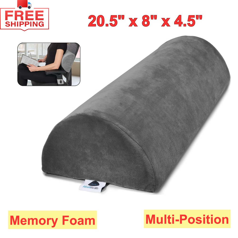 Half Moon Bolster Pillow for Legs Knees Back and Side Sleepers  