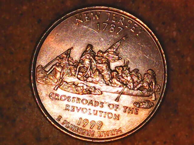 1999 P New Jersey State Quarter Circulated in Great Condition