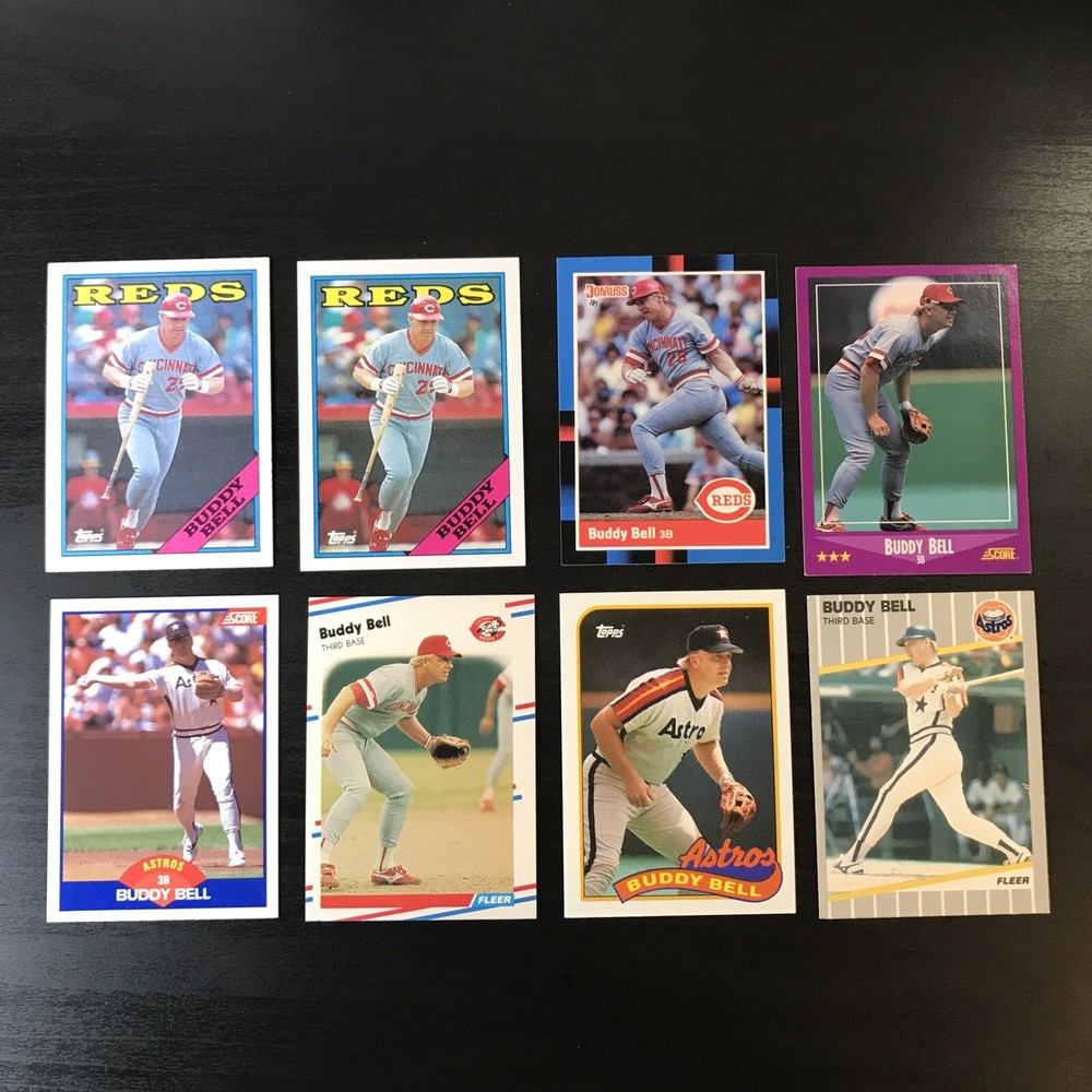 8 CARD BUDDY BELL MLB BASEBALL LOT VG