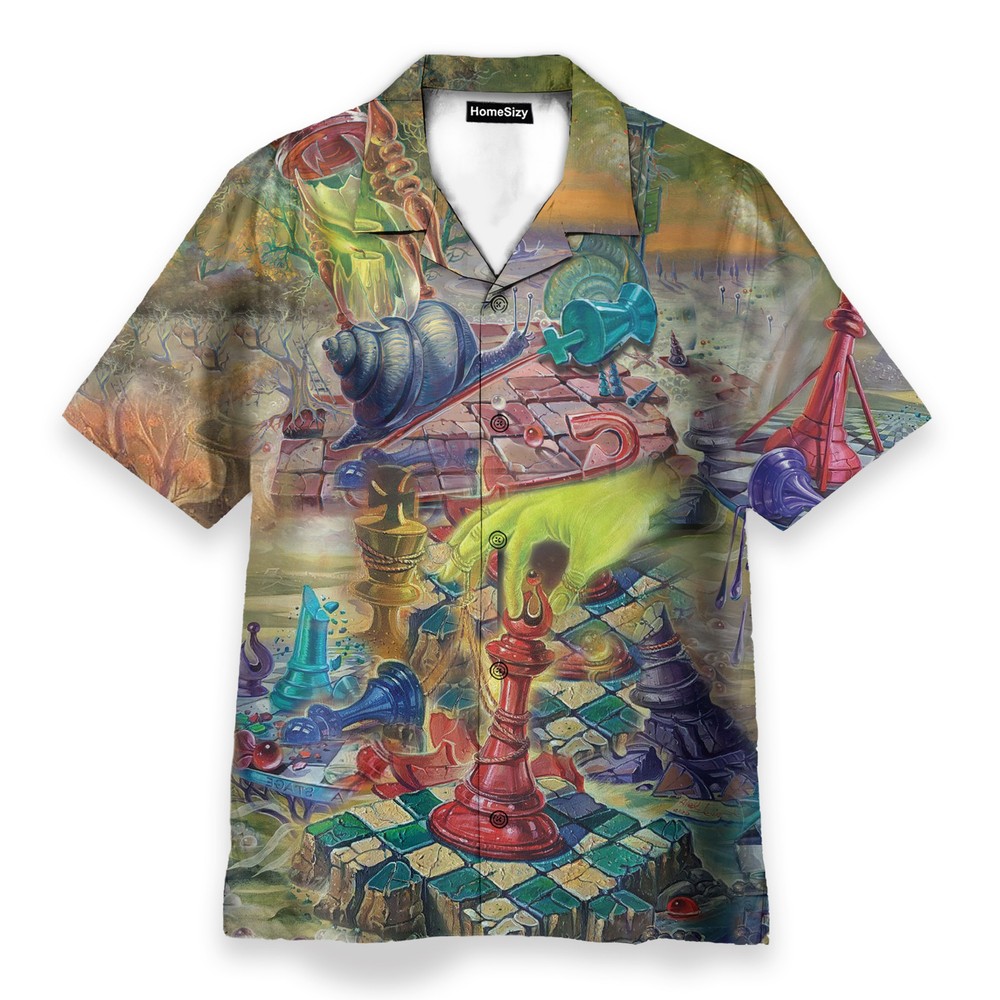 Magical Chess World Mens Buttons Up Shirts   Hawaiian Shirt