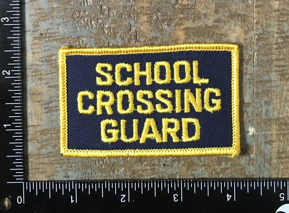 70s Vintage School Crossing Guard Embroidered Twill Iron-On Patch
