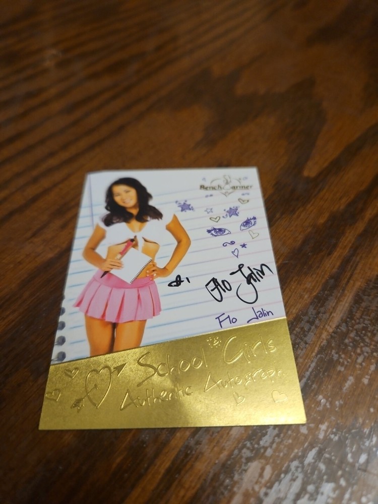 2014 Benchwarmer Hot For Teacher Autograph Gold Foil Flo Jalin #24 Auto Playboy