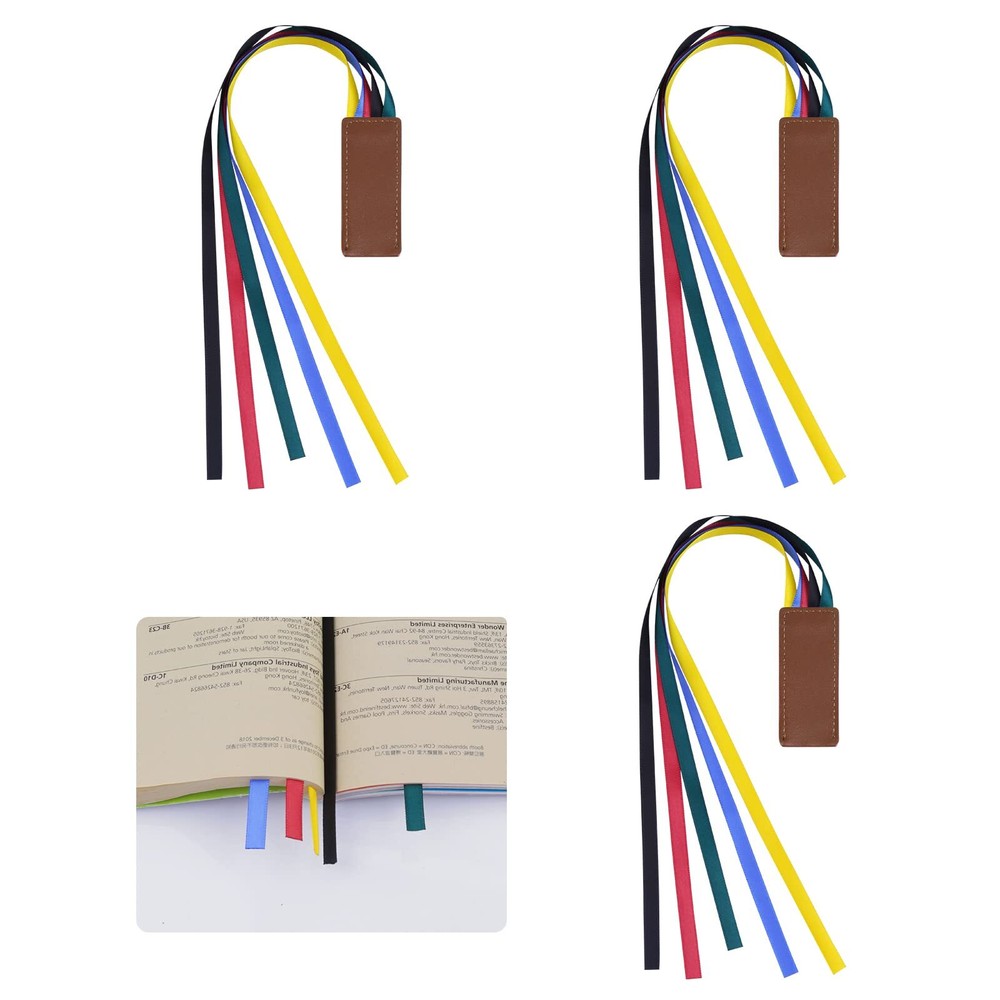 3 Pieces Bible Ribbon Genuine Leather Attachable Bible Bookmark Ribbon Marker...