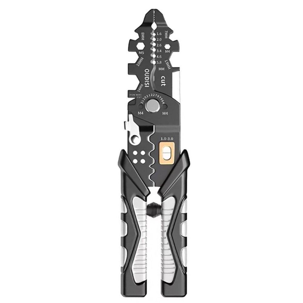 Electrician Long Nose Pliers with Wire Stripper Cable Cutter and Crimping Tool