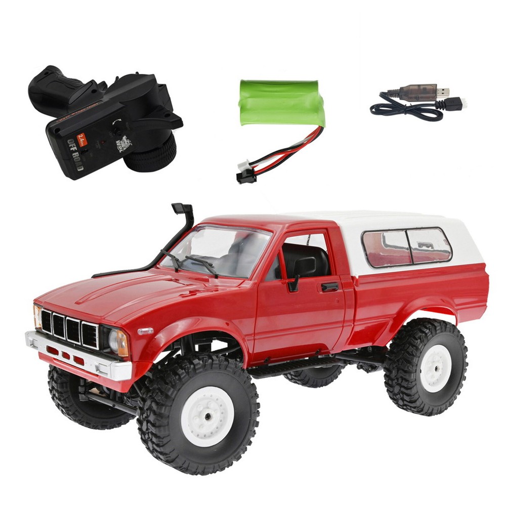 WPL RC Truck C24 1/16 4x4 4WD Scale Crawler Pickup Off Road RTR Car R/C Red