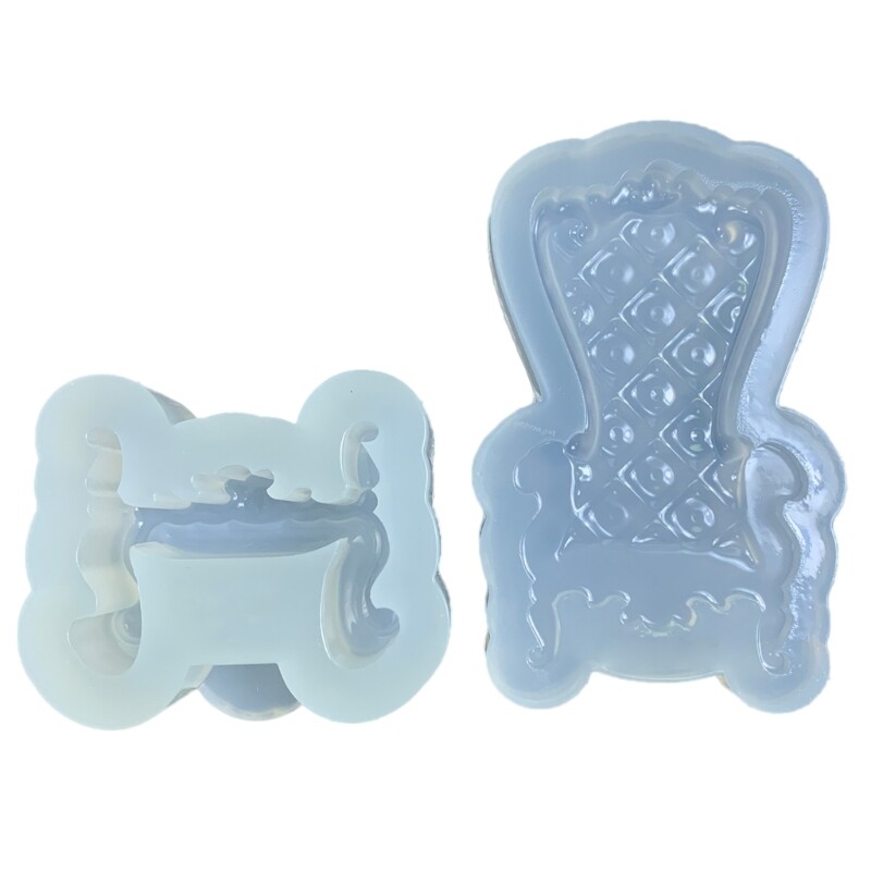 Easy to Clean Throne Shaped Accessory Silicone Mold Ornament Dripping Glue Mold