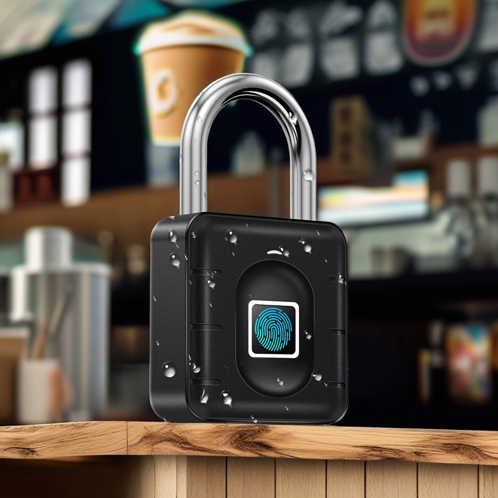 Waterproof Biometric Fingerprint Padlock Smart Keyless Security Lock