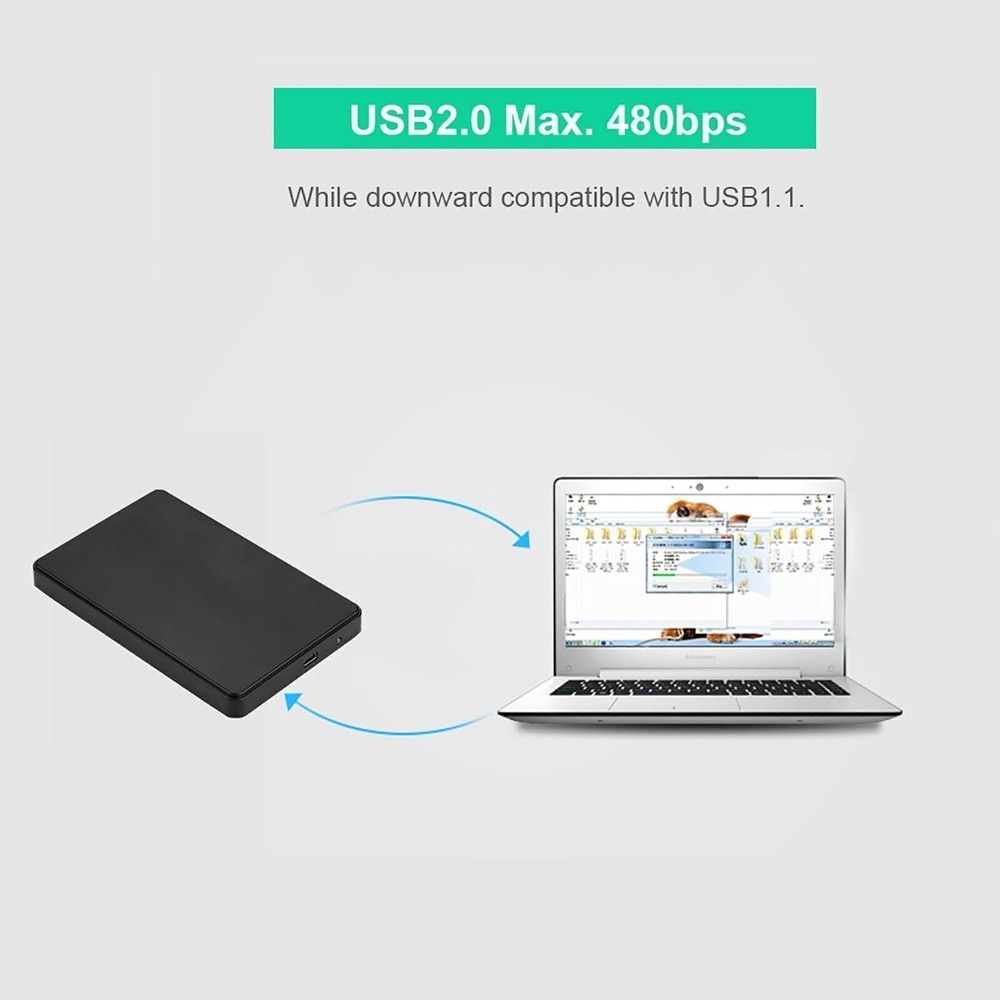 2.5 inch IDE Parallel Port Mobile Hard Disk Box High Speed HDD case External Sto