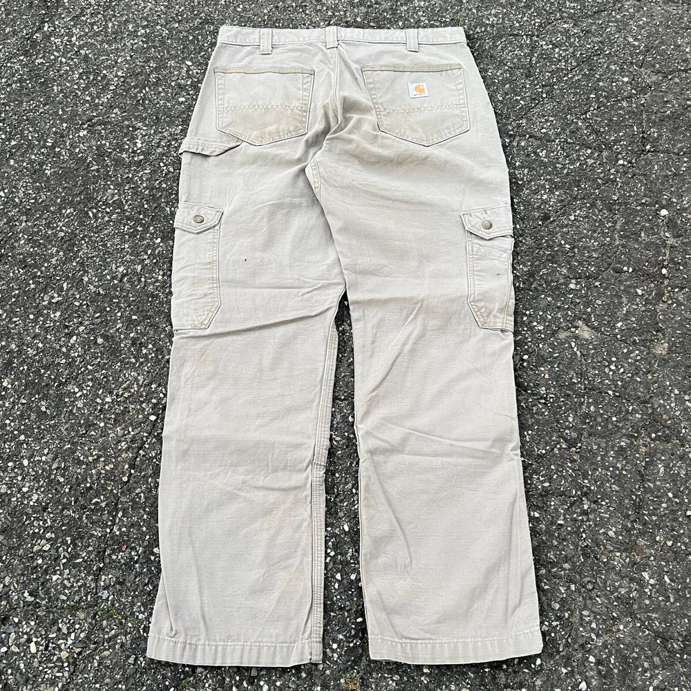 Vintage Y2K Carhartt beige cargo work wear carpenter pants