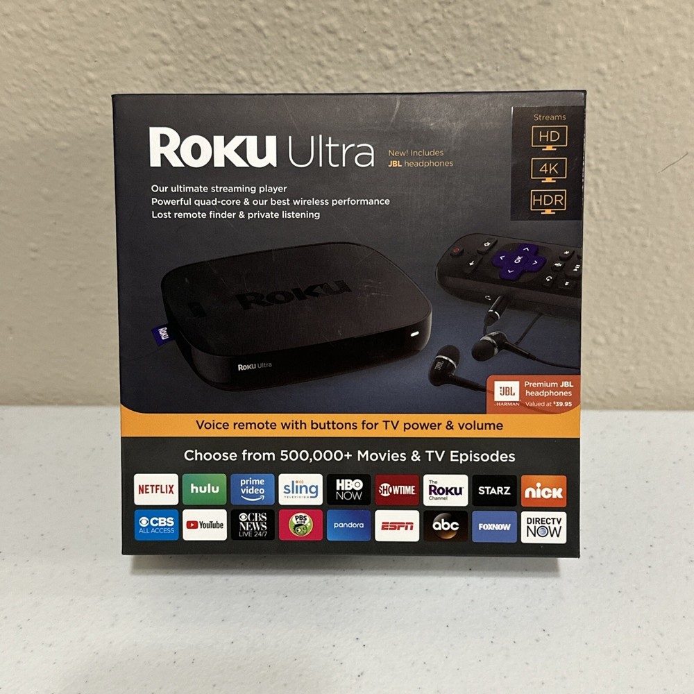 Roku Ultra 4K Streaming Player with Enhanced Voice Remote - Black - New Model