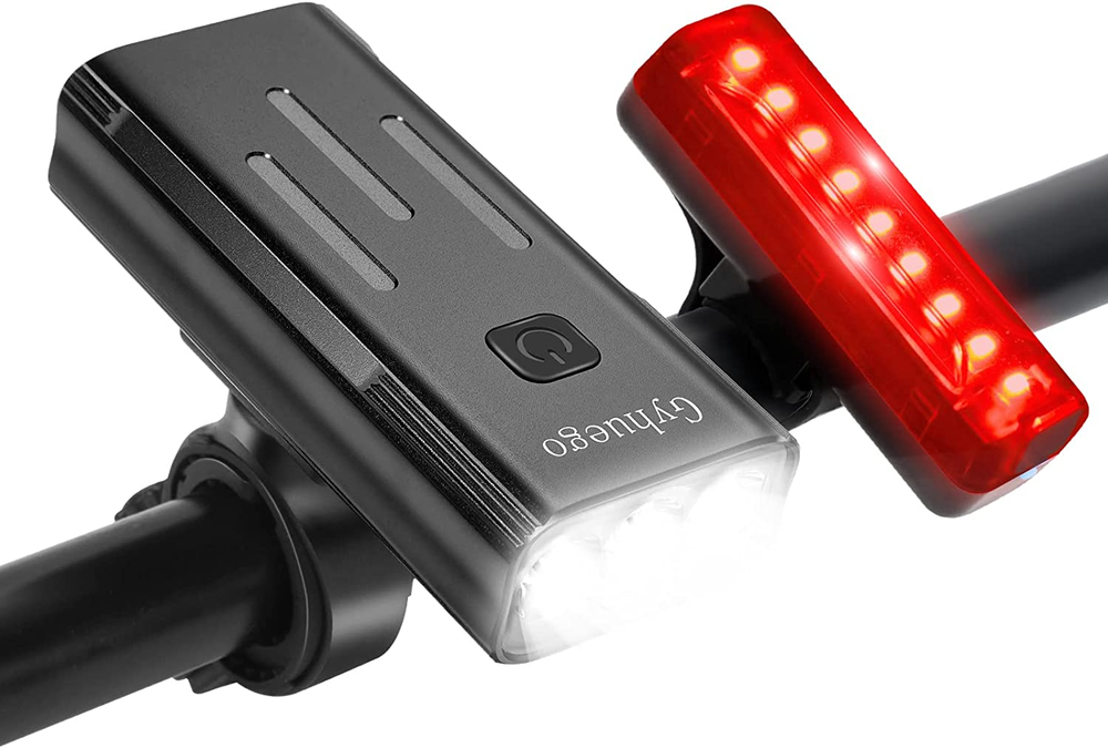 Bike Light USB Rechargeable, 4000 Lumen Bicycle Lights Front and Back, Bright Le