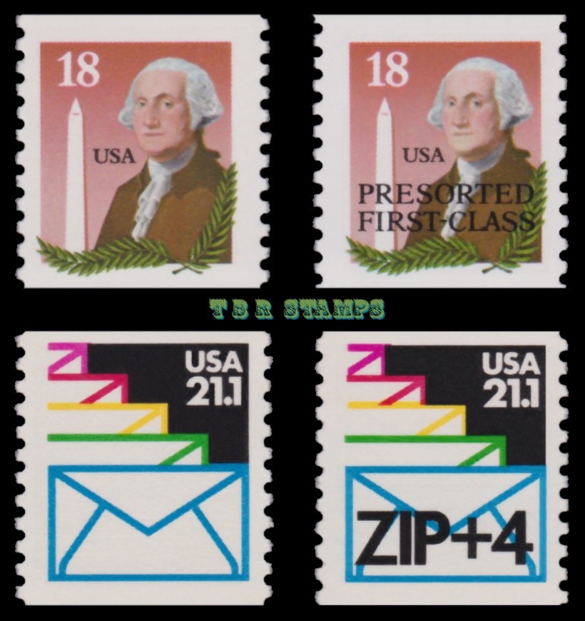 1985 Washington Pre-Cancelled Singles & Letters Set 2149 2149a 2150 2150a – Shop Now-image