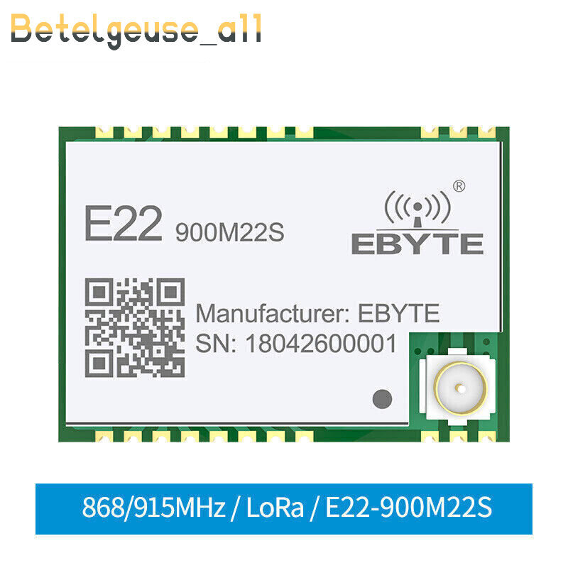 SX1262 LoRa Transceiver 915Mhz E22-900M22S 22dBm SMD IPEX IoT Wireless Module
