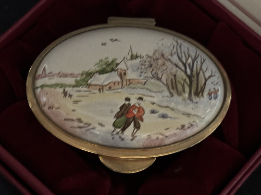 Staffordshire Enamel Trinket Box 