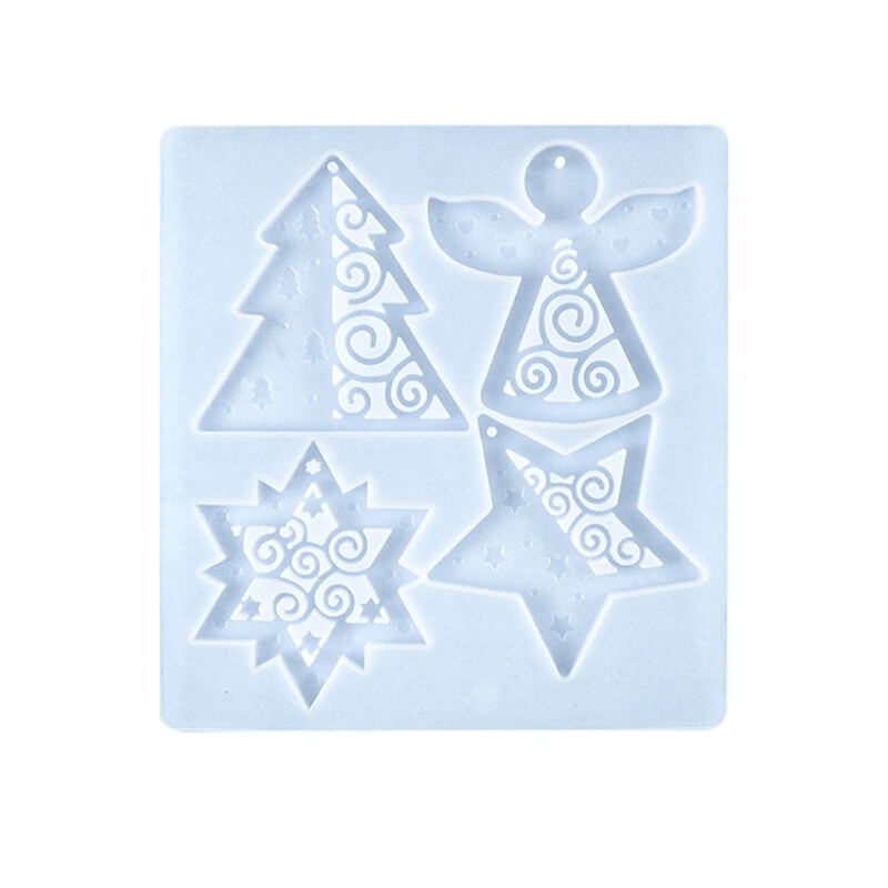 Christmas Silicone Mold for DIY Resin Angel Pendant Jewelry Making