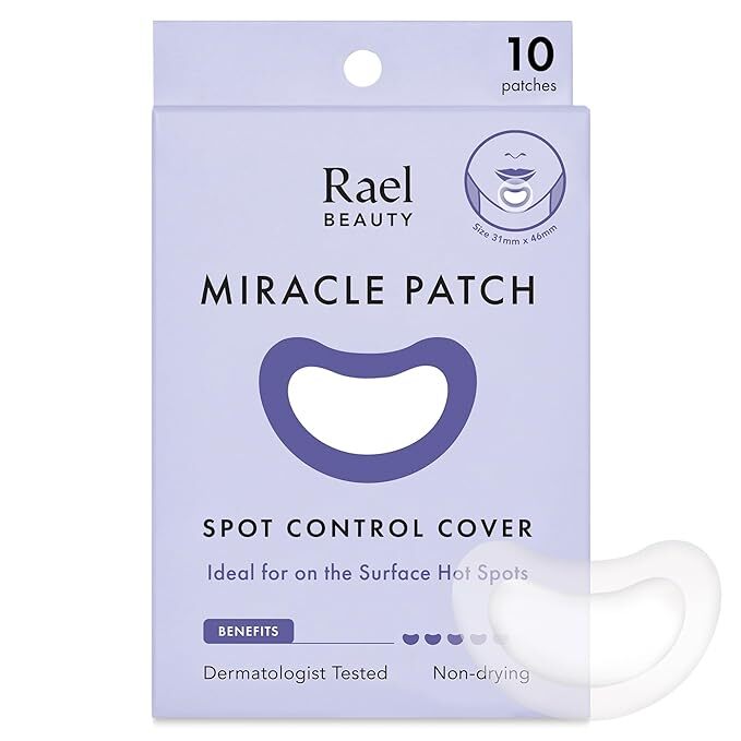 Rael Large Hydrocolloid Pimple Patches, Acne Patch Spot Control Cover (10 Count)