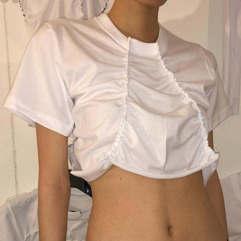 European And American Summer New Product Design Sense Stitching Folds