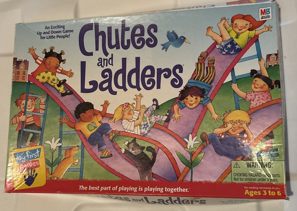 Vintage 1999 Chutes and Ladders Board Game by Milton Bradley Complete in Box