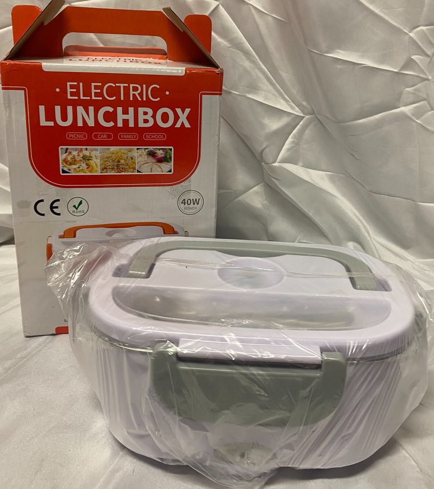 Herrfilk 12V Electric Lunchbox 40W Portable Food Warmer Opened Box