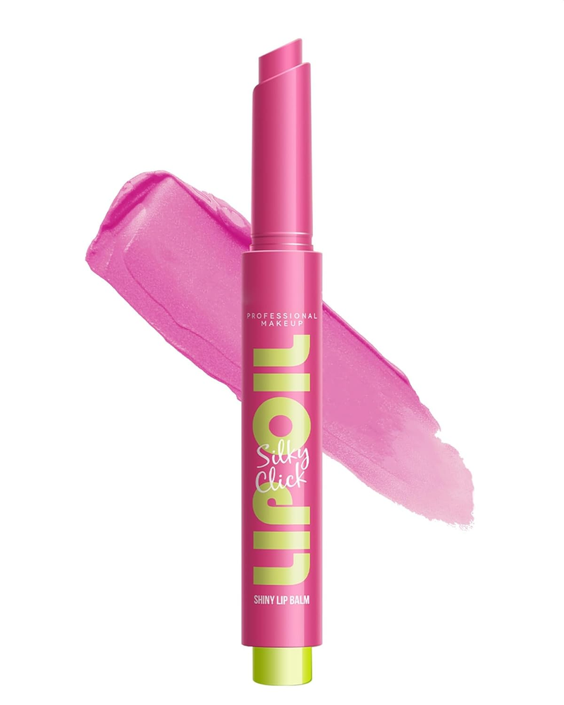 Tinted Lip Balm,Glow Reviver Fat Lip Oil Slick Click,Pink Lipstick Lip Stain Tin