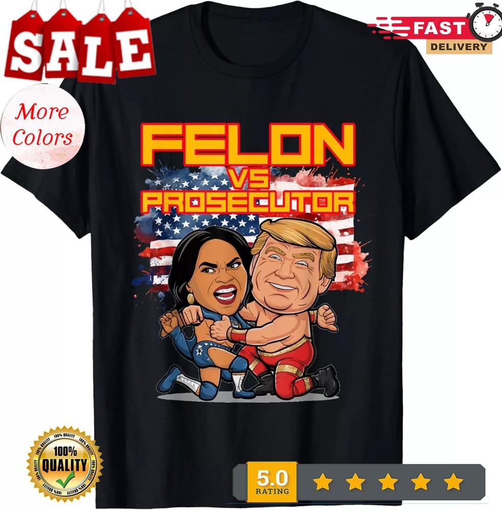 Funny Kamala Harris vs Trump Comic Battle for USA President T-Shirt