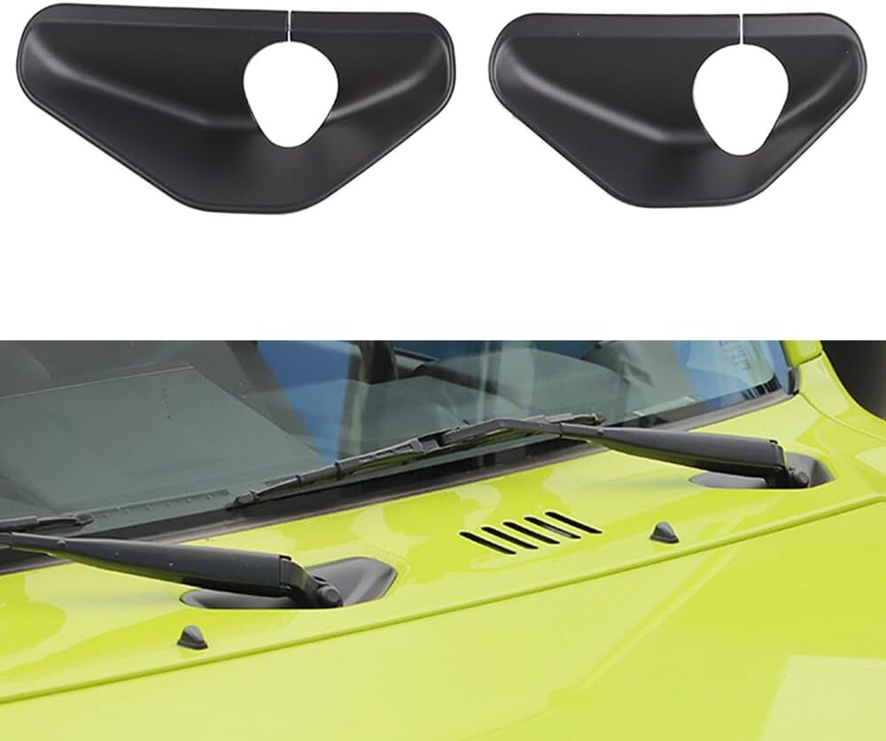 Front Window Windshield Wiper Base Cover Trim Decor For Suzuki Jimny 2019+ Black